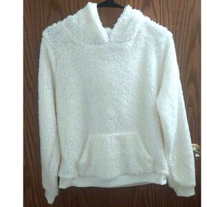 Wondershop Target Off-White Sherpa Fleece 3D Bear Ear Pullover Hoodie Medium